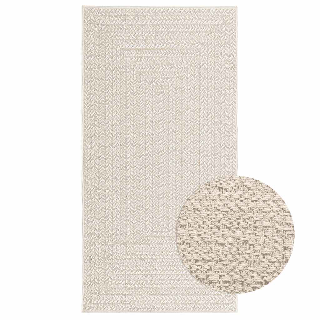 gulvtæppe ZIZUR 80x150 cm jute-look indendørs og udendørs billede