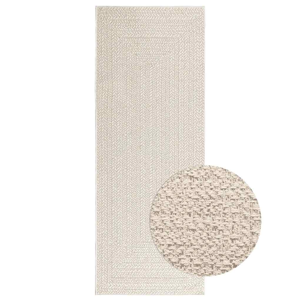 gulvtæppe ZIZUR 80x200 cm jute-look indendørs og udendørs billede