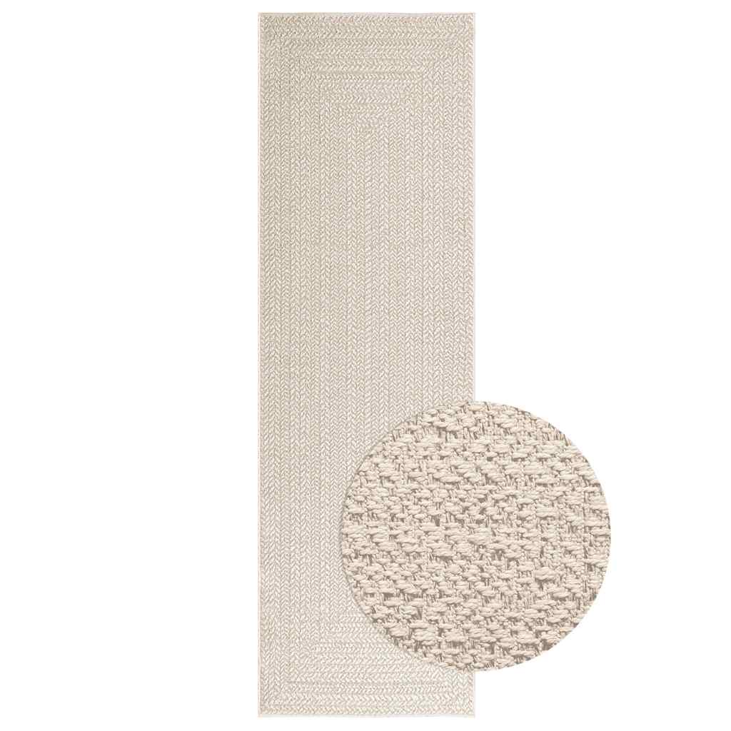 gulvtæppe ZIZUR 80x250 cm jute-look indendørs og udendørs billede