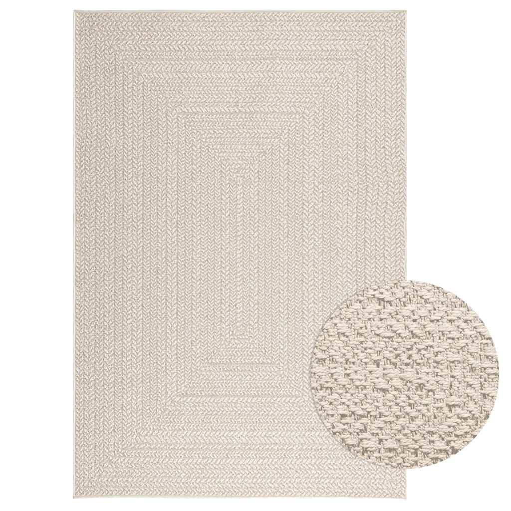 gulvtæppe ZIZUR 140x200 cm jute-look indendørs og udendørs billede