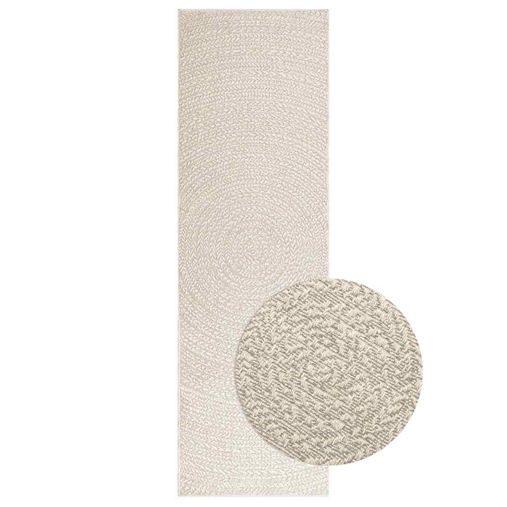 gulvtæppe ZIZUR 80x250 cm jute-look indendørs og udendørs billede