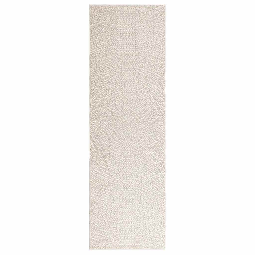 gulvtæppe ZIZUR 80x250 cm jute-look indendørs og udendørs