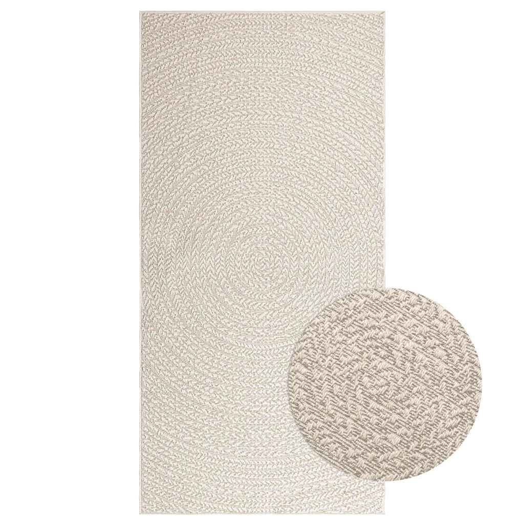 gulvtæppe ZIZUR 100x200cm jute-look indendørs og udendørs billede