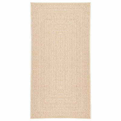 gulvtæppe ZIZUR beige 60x110 cm jute-look indendørs og udendørs