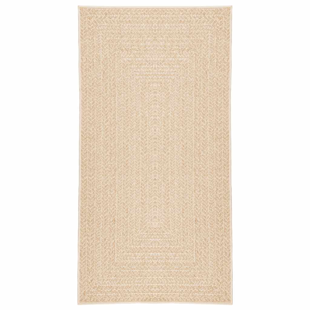 gulvtæppe ZIZUR beige 60x110 cm jute-look indendørs og udendørs