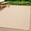 gulvtæppe ZIZUR beige 60x110 cm jute-look indendørs og udendørs