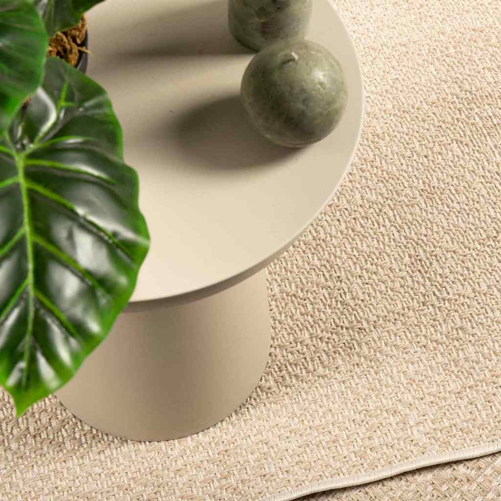 gulvtæppe ZIZUR beige 140x200cm jute-look indendørs og udendørs billede