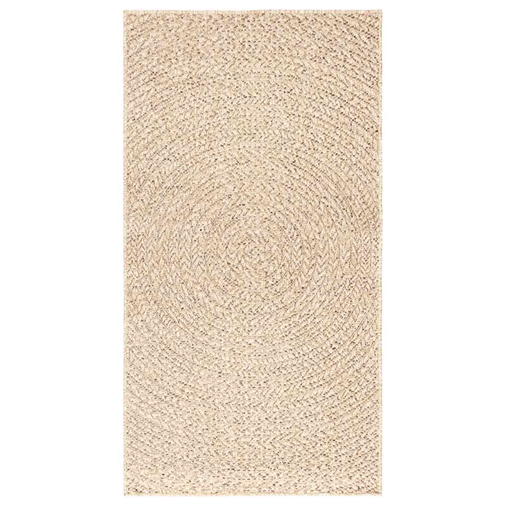gulvtæppe ZIZUR beige 60x110 cm jute-look indendørs og udendørs
