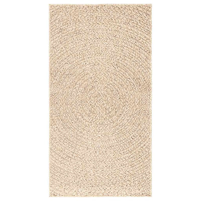 gulvtæppe ZIZUR beige 60x110 cm jute-look indendørs og udendørs