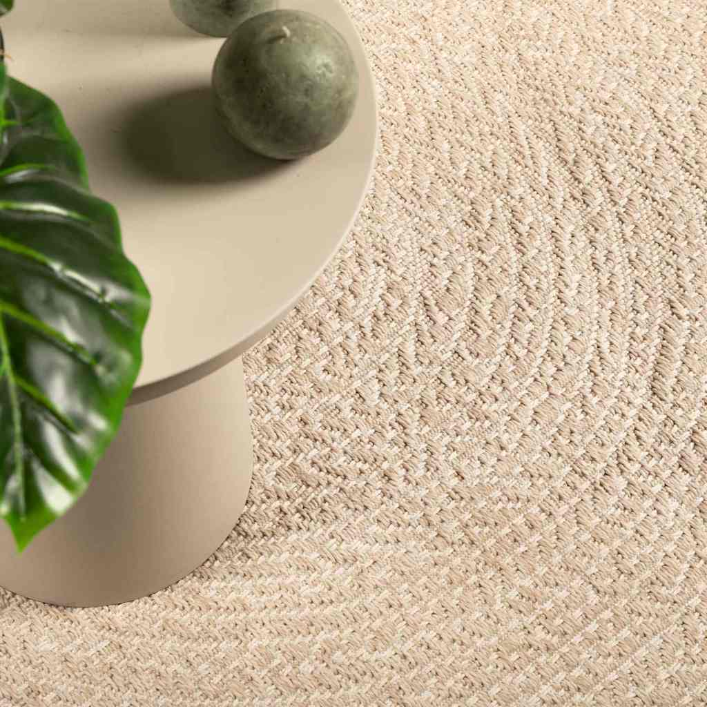 gulvtæppe ZIZUR beige 60x110 cm jute-look indendørs og udendørs
