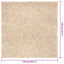 gulvtæppe ZIZUR beige 120x120cm jute-look indendørs og udendørs
