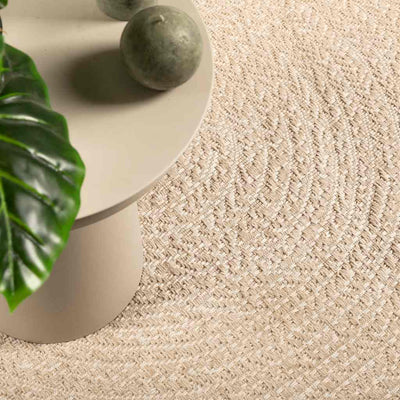 gulvtæppe ZIZUR beige 120x170cm jute-look indendørs og udendørs