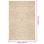 gulvtæppe ZIZUR beige 120x170cm jute-look indendørs og udendørs