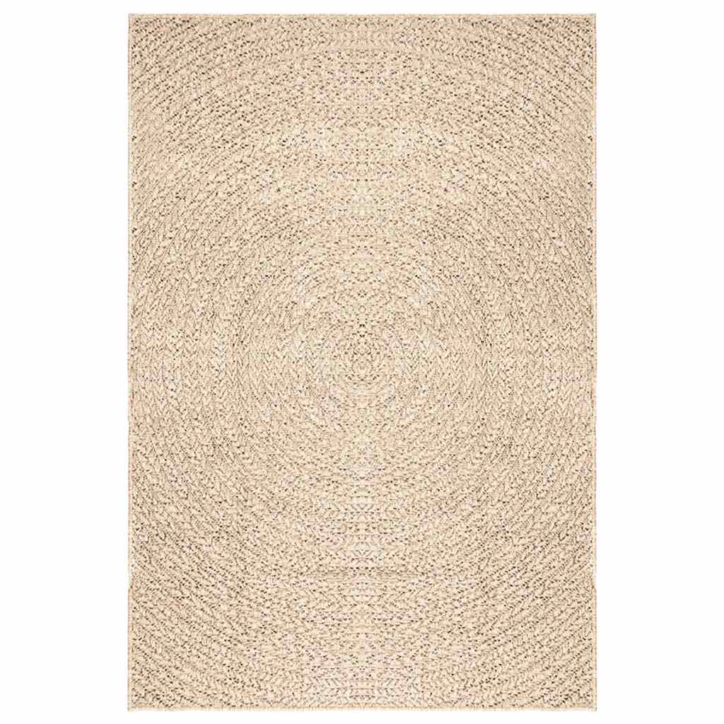 gulvtæppe ZIZUR beige 140x200cm jute-look indendørs og udendørs