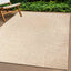 gulvtæppe ZIZUR beige 140x200cm jute-look indendørs og udendørs