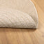 gulvtæppe ZIZUR beige Ø 120 cm jute-look indendørs og udendørs