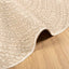 gulvtæppe ZIZUR beige Ø 120 cm jute-look indendørs og udendørs