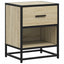 sengeborde 2 stk. 40x31x50 cm konstrueret træ sonoma-eg