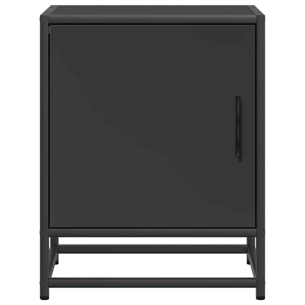sengeskab 40x31x50 cm konstrueret træ og metal sort