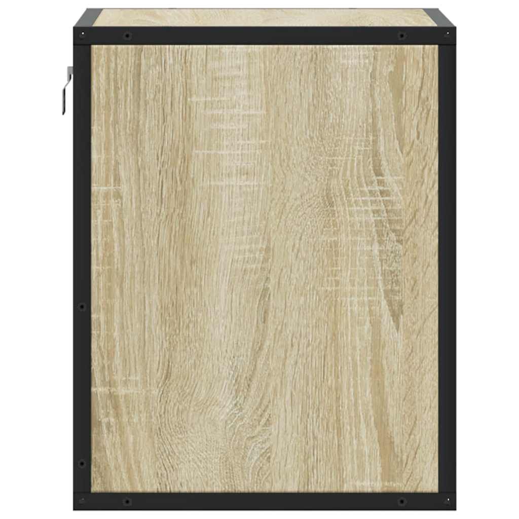 væghængt sengebord 40x31x39,5 cm sonoma-eg