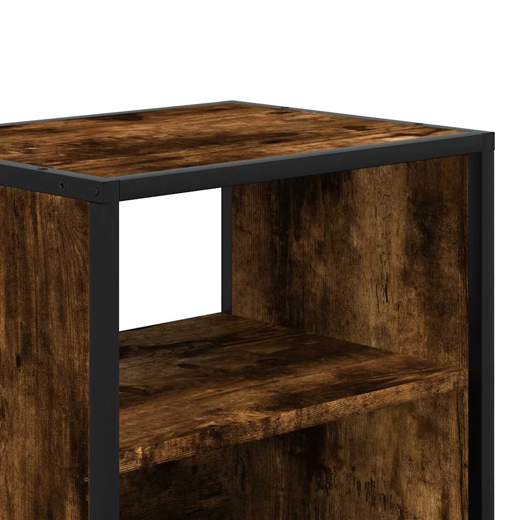 væghængt sengebord 40x31x39,5 cm røget egetræsfarve