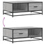 sofabord 90x57x35 cm konstrueret træ og metal grå sonoma-eg