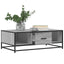 sofabord 100x57x35 cm konstrueret træ og metal grå sonoma-eg