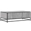 sofabord 100x57x35 cm konstrueret træ og metal grå sonoma-eg