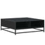 sofabord 80x80x30 cm konstrueret træ og metal sort