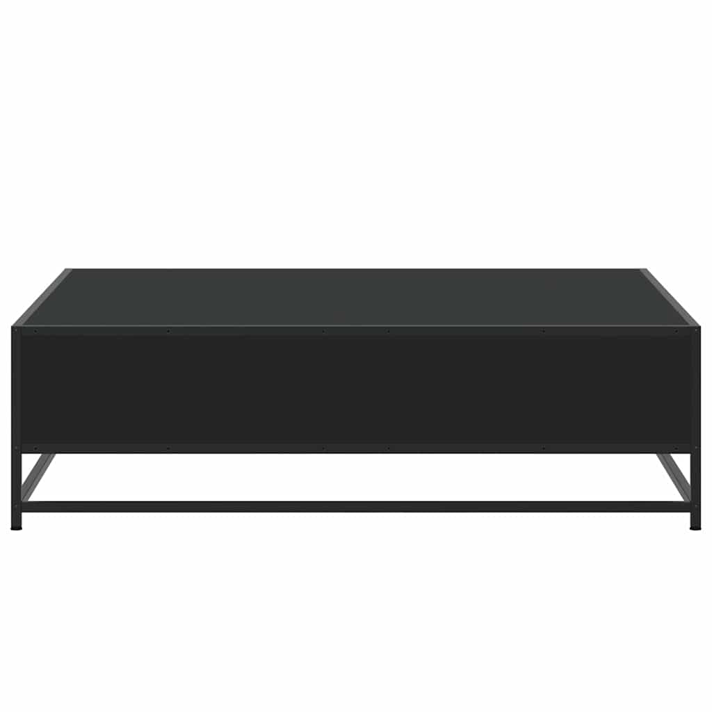 sofabord 100x100x30 cm konstrueret træ og metal sort