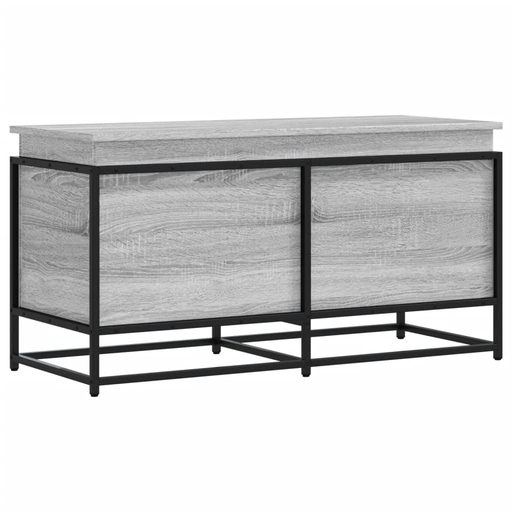 opbevaringsboks m. låg 100x40x51,5 cm konstrueret træ grå eg