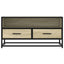 tv-bord 80x34,5x40 cm konstrueret træ og metal sonoma-eg