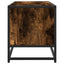 tv-bord 100x34,5x40 cm konstrueret træ metal røget egetræsfarve