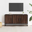 tv-bord 100x35x50 cm konstrueret træ og metal brun egetræsfarve