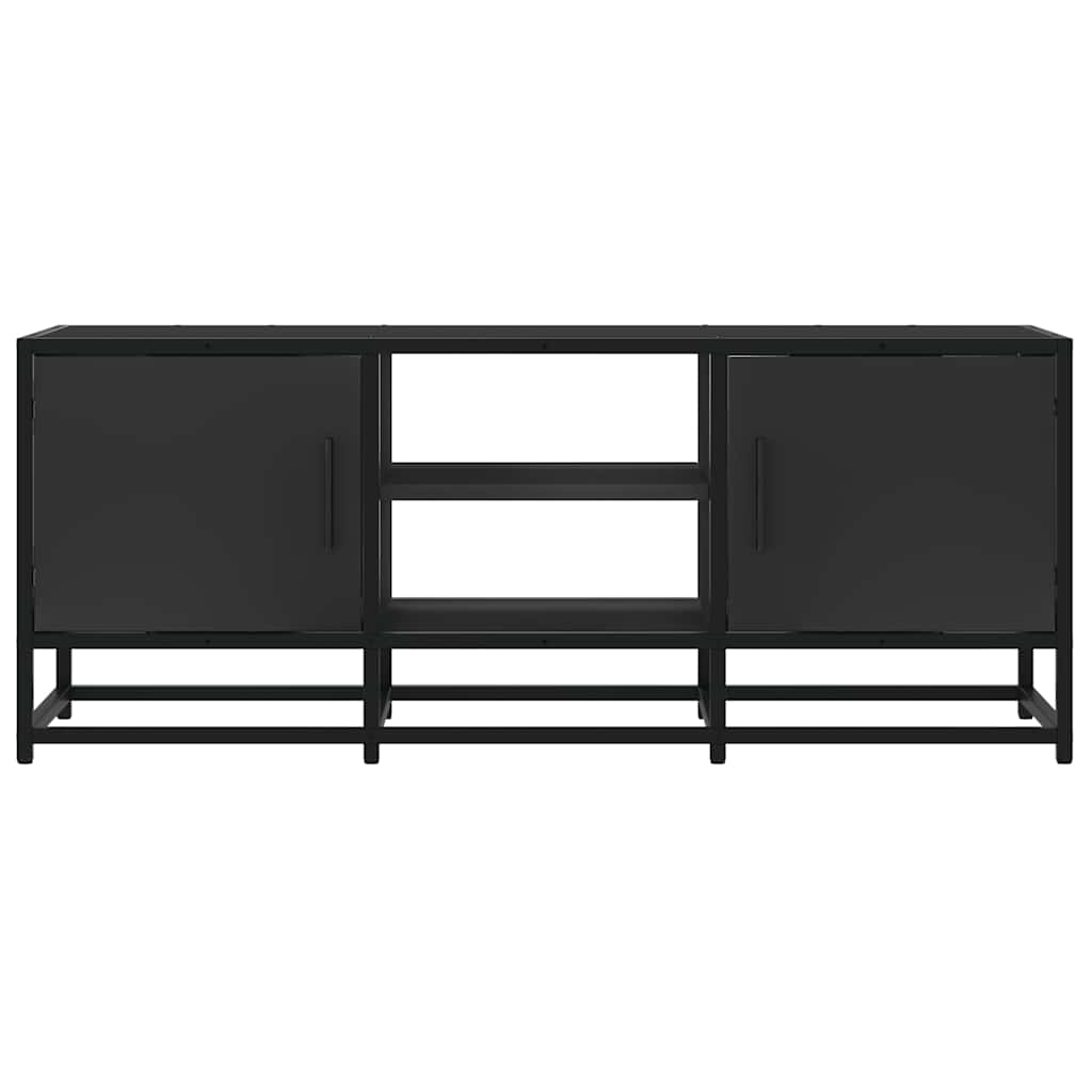tv-bord 100x35x41 cm konstrueret træ og metal sort