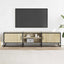 tv-bord 160x35x41 cm konstrueret træ og metal sonoma-eg
