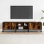 tv-bord 160x35x41 cm konstrueret træ metal røget egetræsfarve