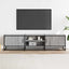 tv-bord 160x35x41 cm konstrueret træ og metal grå sonoma-eg