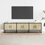 tv-bord 150x35x41 cm konstrueret træ og metal sonoma-eg