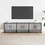tv-bord 150x35x41 cm konstrueret træ og metal grå sonoma-eg