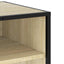 tv-bord 61x40x46 cm konstrueret træ og metal sonoma-eg