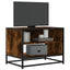 tv-bord 61x40x46 cm konstrueret træ metal røget egetræsfarve