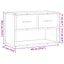 tv-bord 60x31x39,5 cm konstrueret træ og metal sort