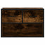 tv-bord 60x31x39,5 cm træ og metal røget egetræsfarve