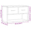 tv-bord 60x31x39,5 cm konstrueret træ og metal brunt eg