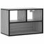 tv-bord 60x31x39,5 cm konstrueret træ og metal grå sonoma-eg