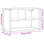 tv-bord 60x31x39,5 cm konstrueret træ og metal brunt eg
