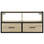 tv-bord 80x31x39,5 cm konstrueret træ og metal sonoma-eg