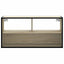 tv-bord 80x31x39,5 cm konstrueret træ og metal sonoma-eg
