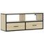 tv-bord 100x31x39,5 cm konstrueret træ og metal sonoma-eg